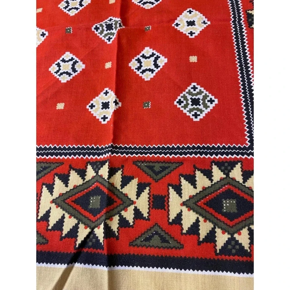 USA Bandana Scarf Aztec Native American an Diamond USA Red Yellow White